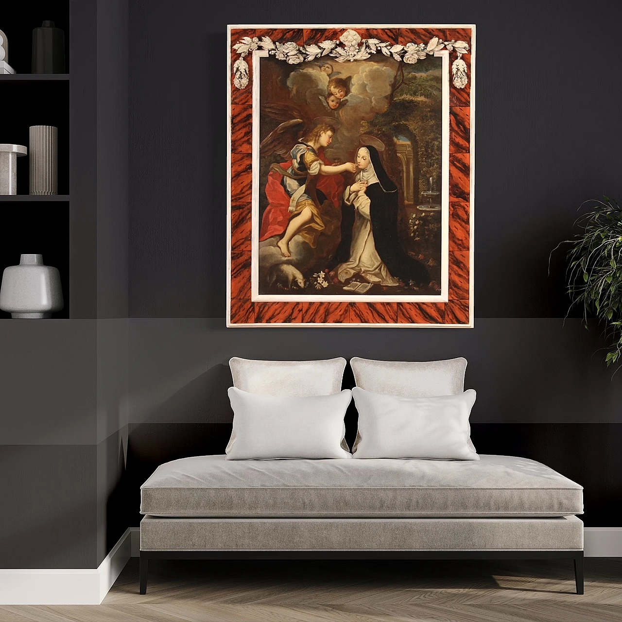 Saint Agnes of Montepulciano, oil painting on canvas, 18th century 14
