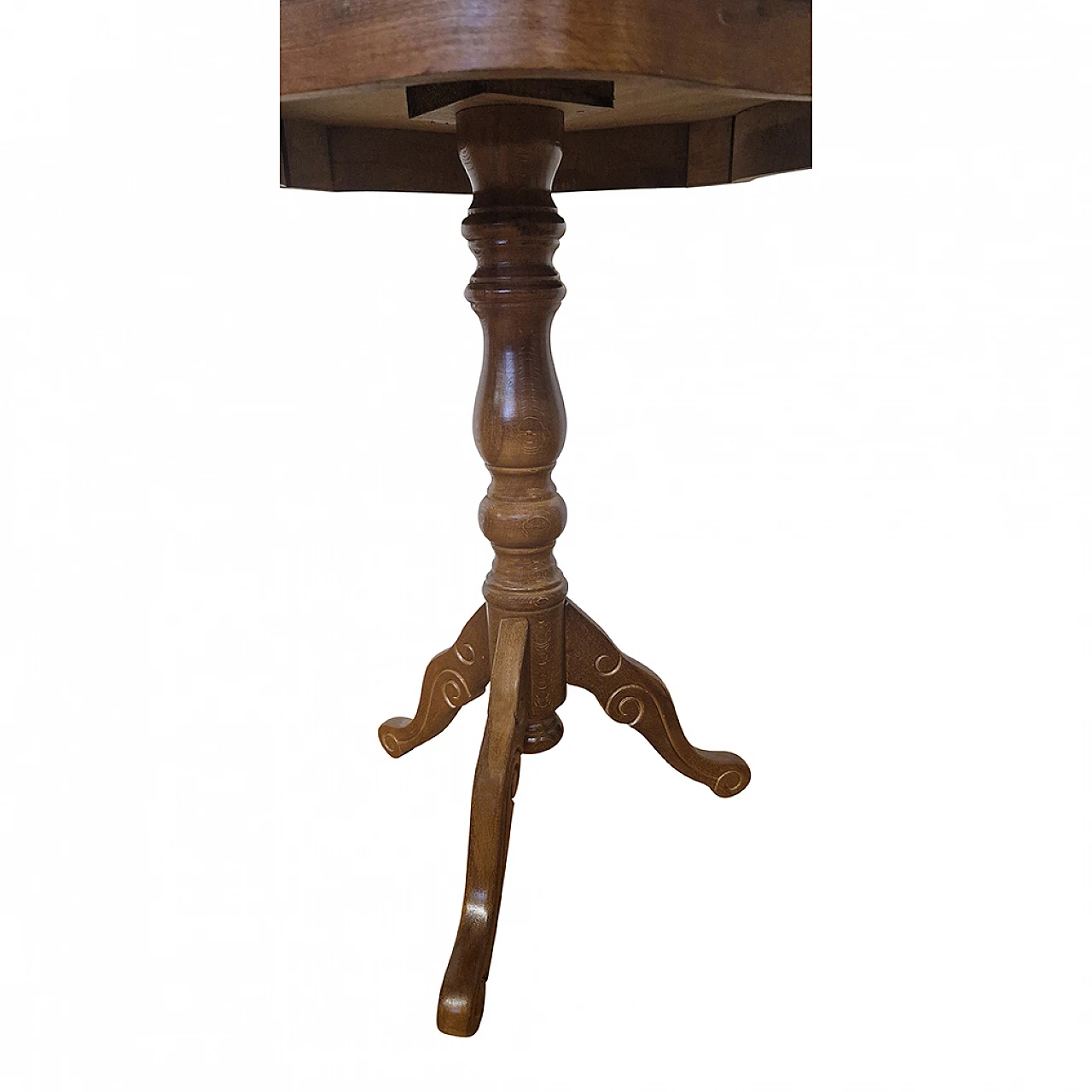 Tavolo in noce con piano intarsiato in stile francese, anni '80 2