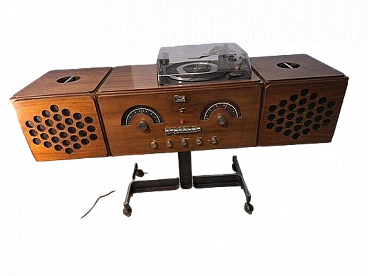 RR126 Canaletto walnut radio by A Castiglioni for Brionvega, 1980s