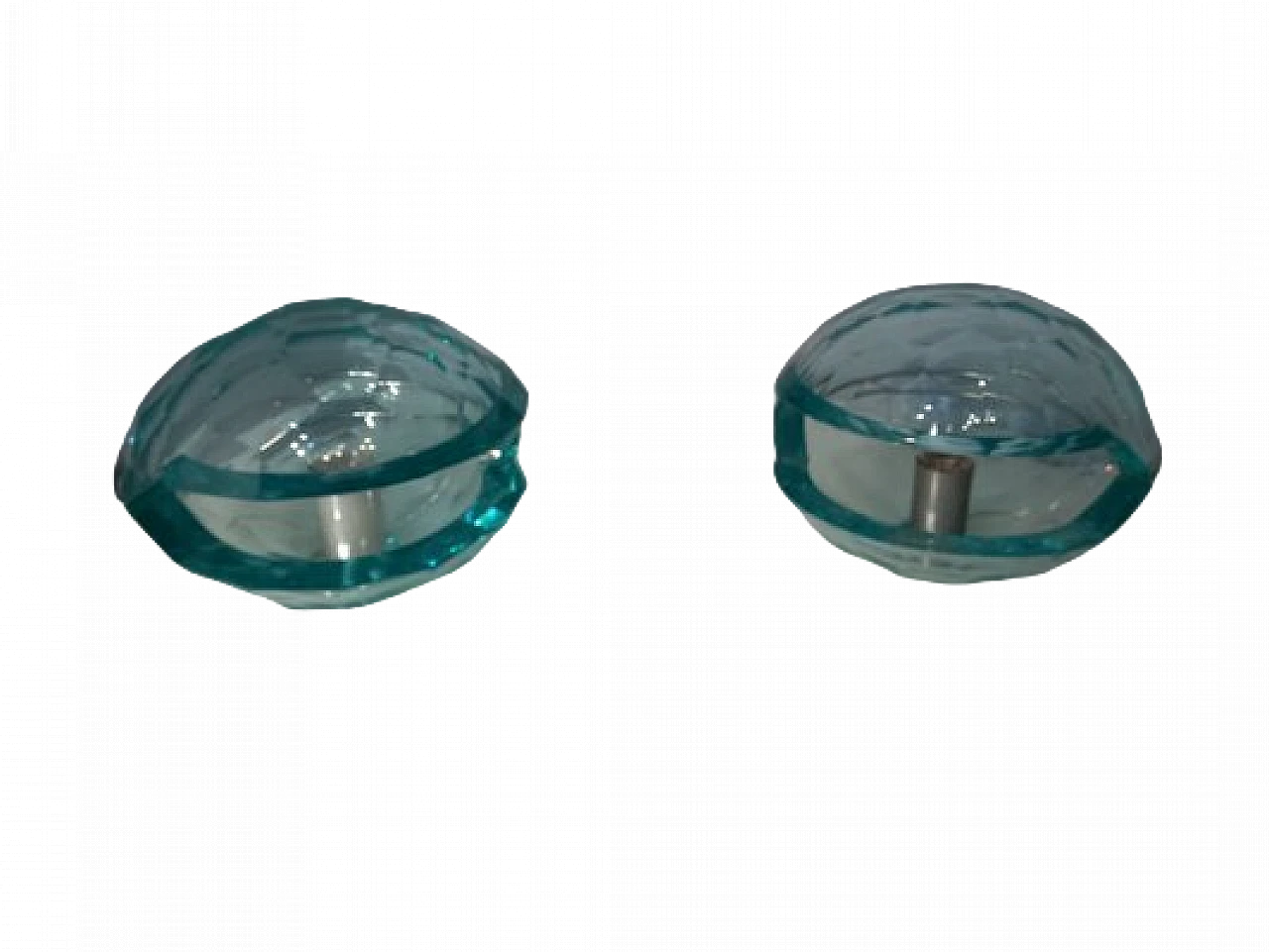 Pair of table lamps in diamond cut glass by Giorgio Berlini, 1970s 11