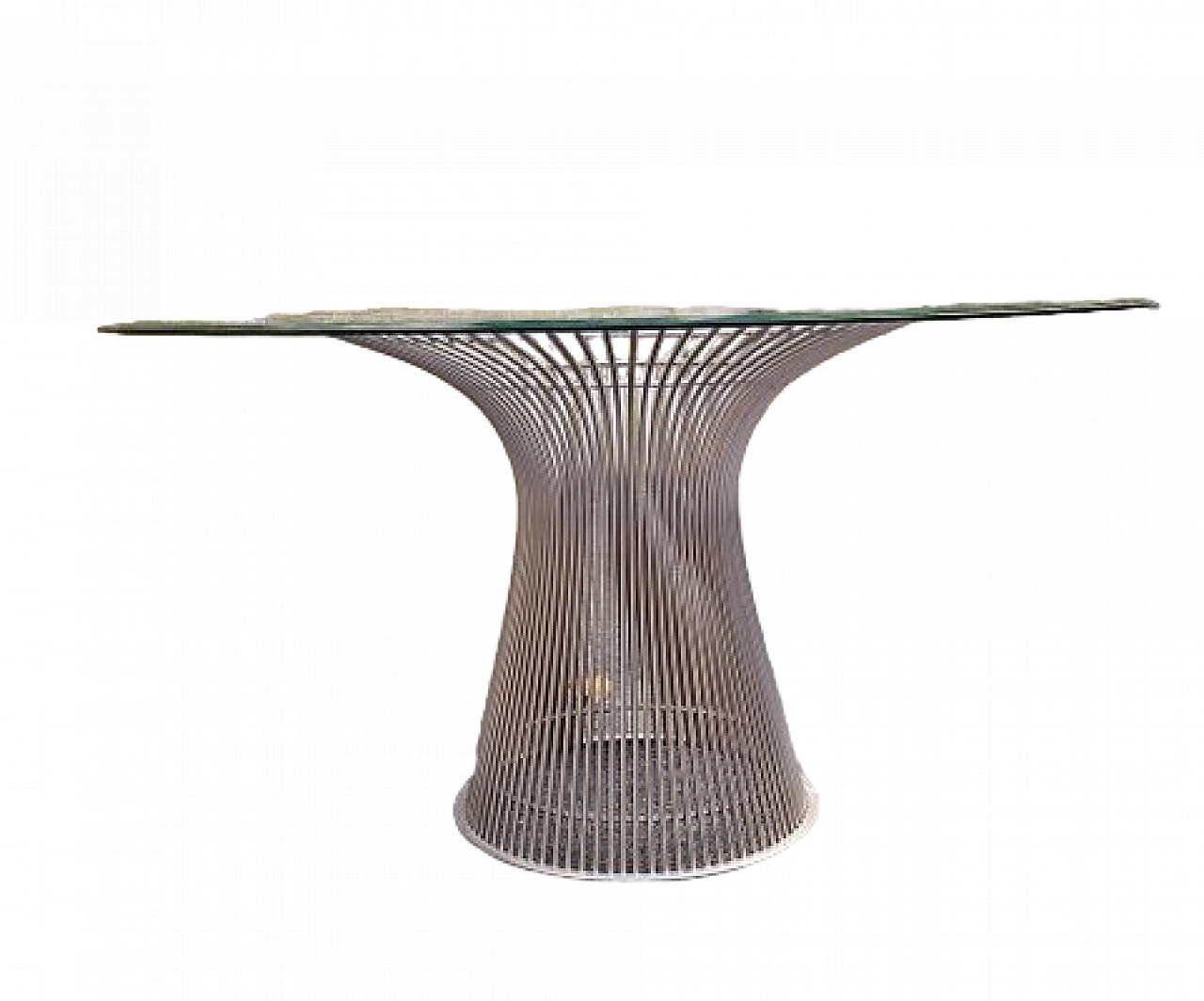 Round table in glass & iron by Warren Platner for Knoll, 1970s 5