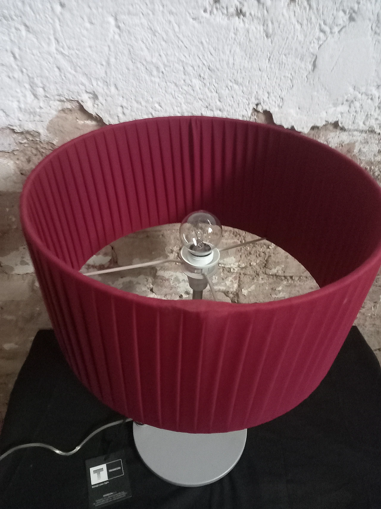 Bent table lamp with fabric shade by Tronconi 5