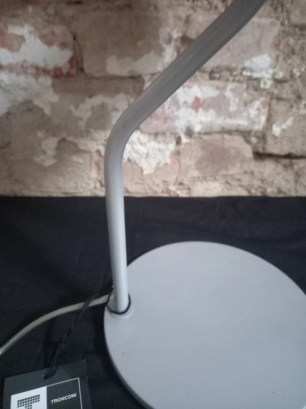 Bent table lamp with fabric shade by Tronconi 6