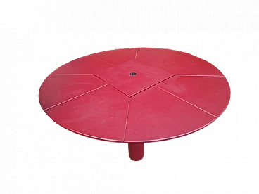 Tavolo Ceo Cube rosso di M. e L. Vignelli per Poltrona Frau, anni '80