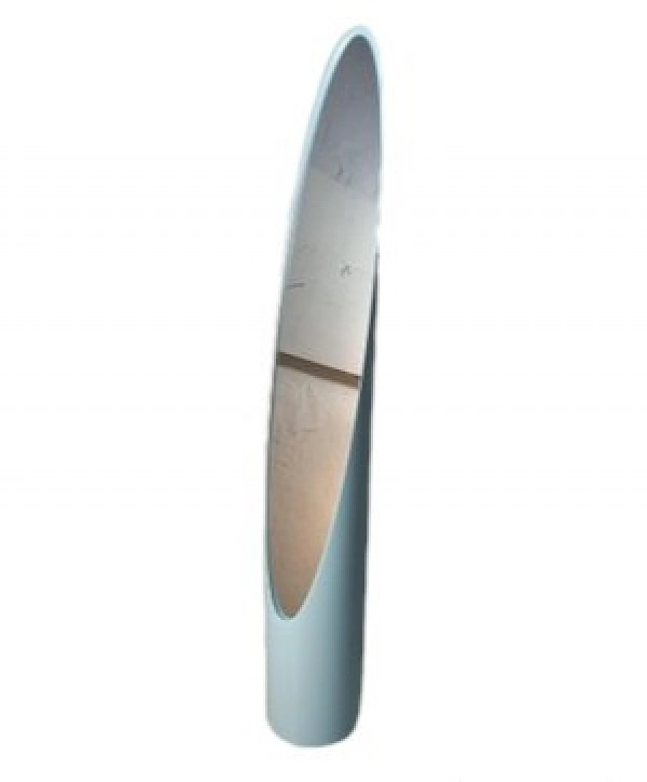 Specchio da terra Unghia in legno e pvc azzurro, anni 2000 17