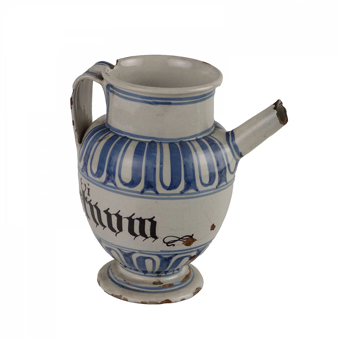 Brocca da farmacia in maiolica di Bassano, metà '700 1