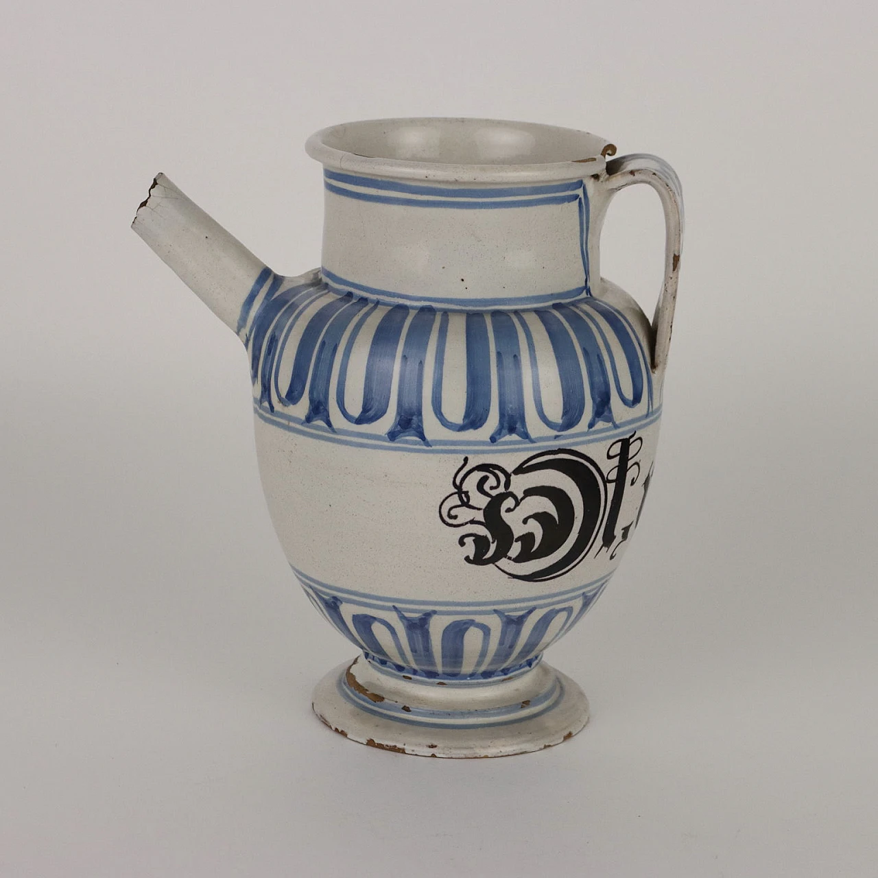 Brocca da farmacia in maiolica di Bassano, metà '700 7