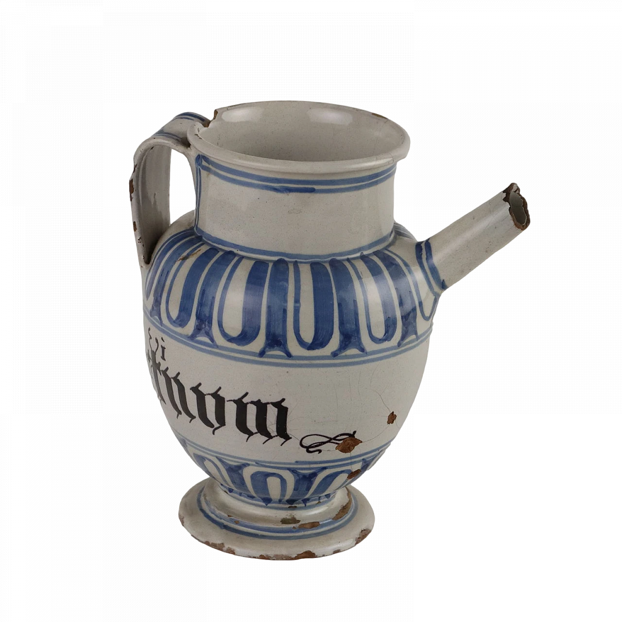 Brocca da farmacia in maiolica di Bassano, metà '700 9