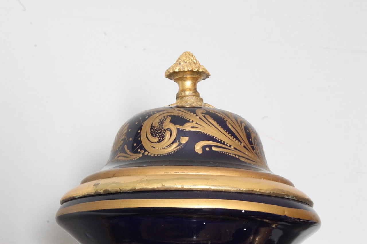 Pair of Sevres porcelain vases with bronzes, early 20th century 5