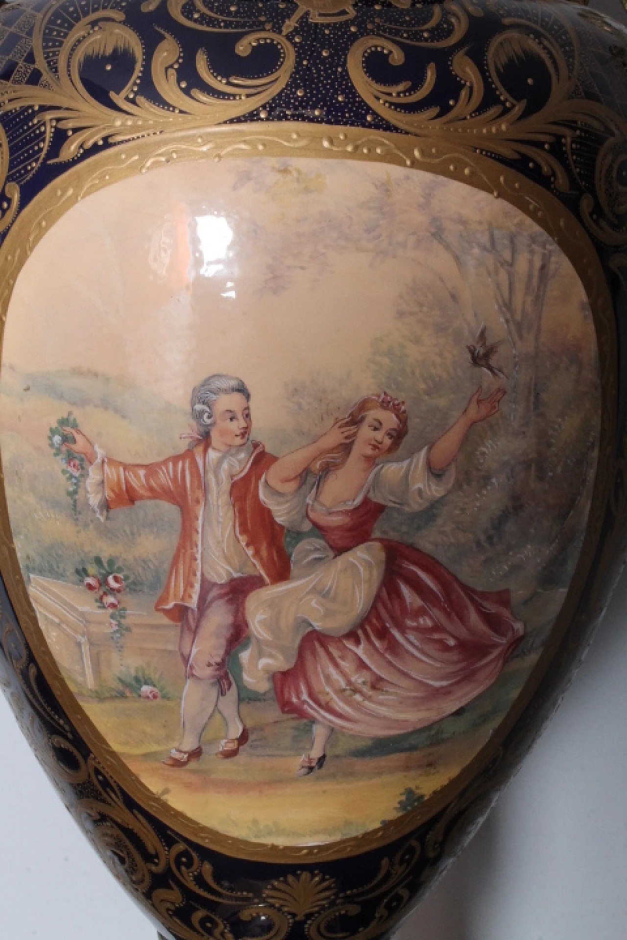 Pair of Sevres porcelain vases with bronzes, early 20th century 6