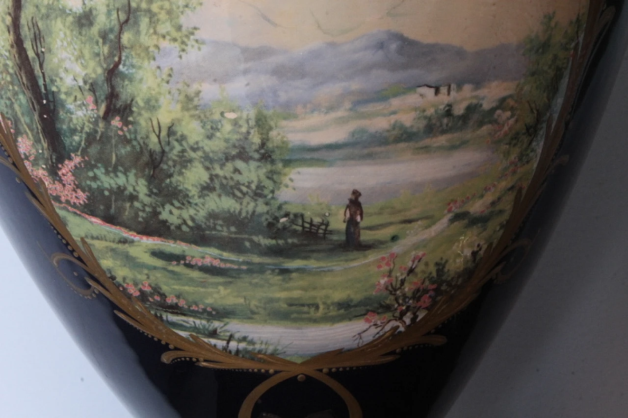 Pair of Sevres porcelain vases with bronzes, early 20th century 16