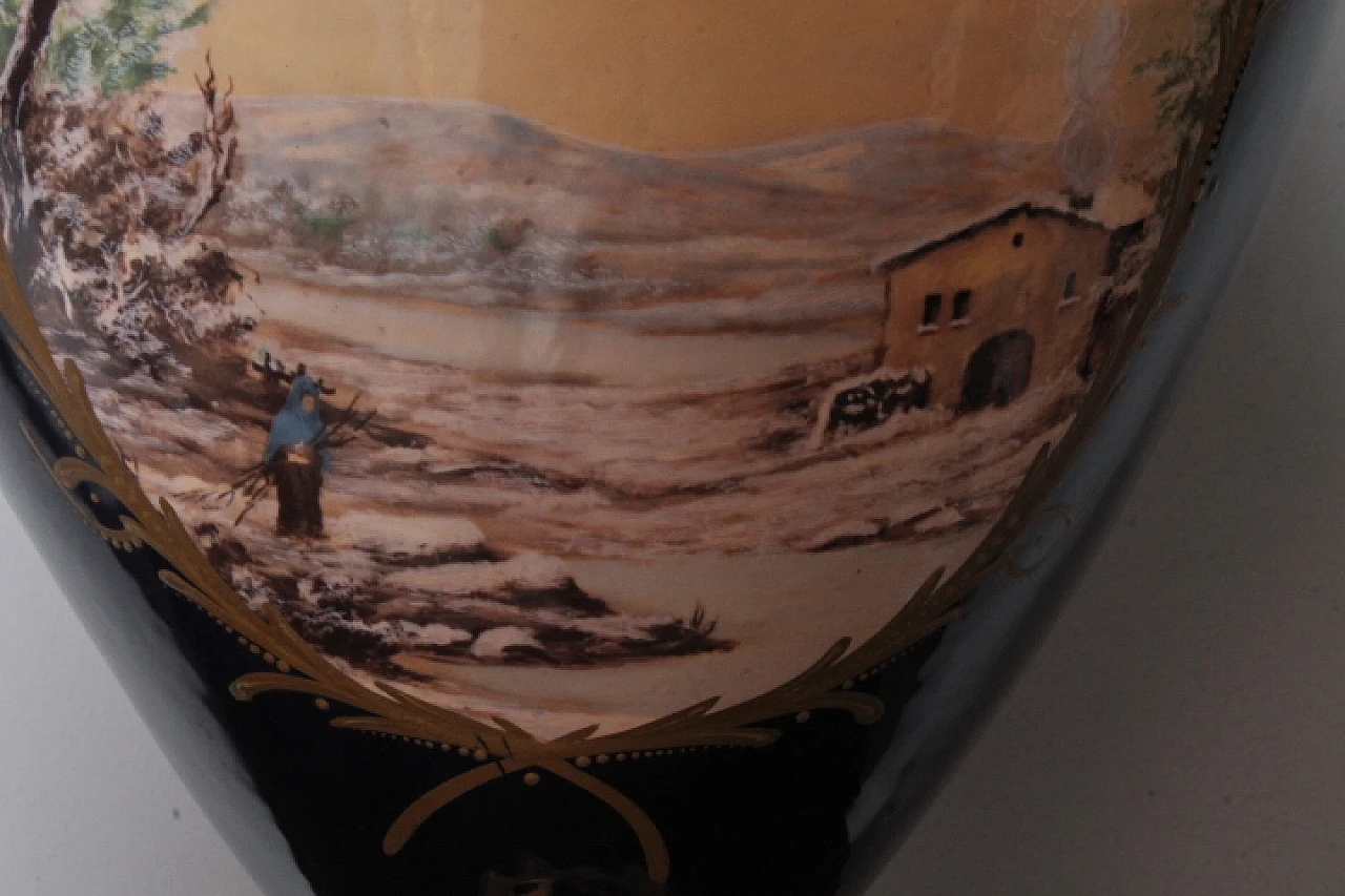 Pair of Sevres porcelain vases with bronzes, early 20th century 17