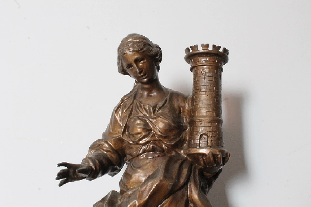 Bronze sculpture depicting Saint Barbara, 19th century 2