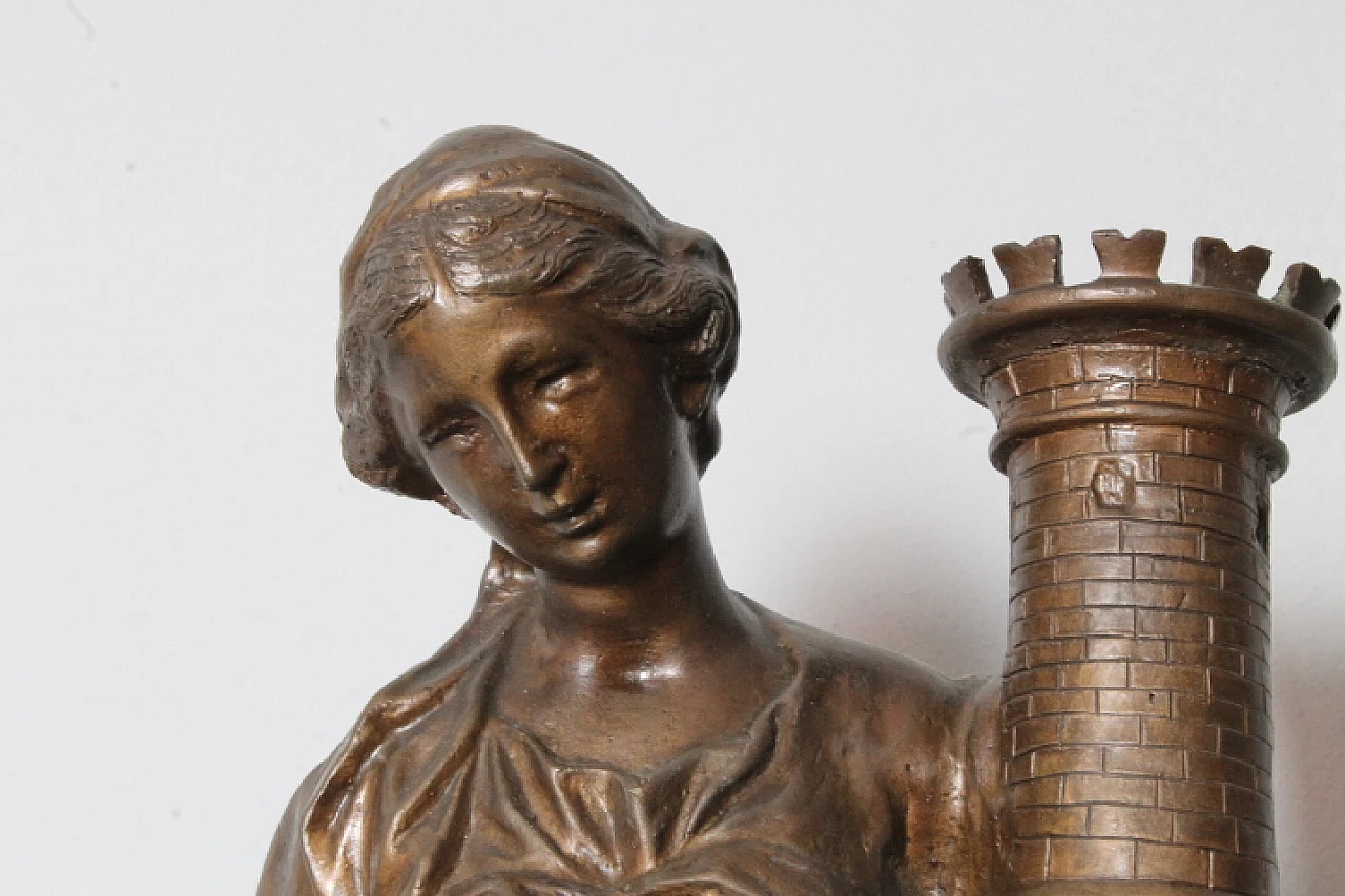 Bronze sculpture depicting Saint Barbara, 19th century 3