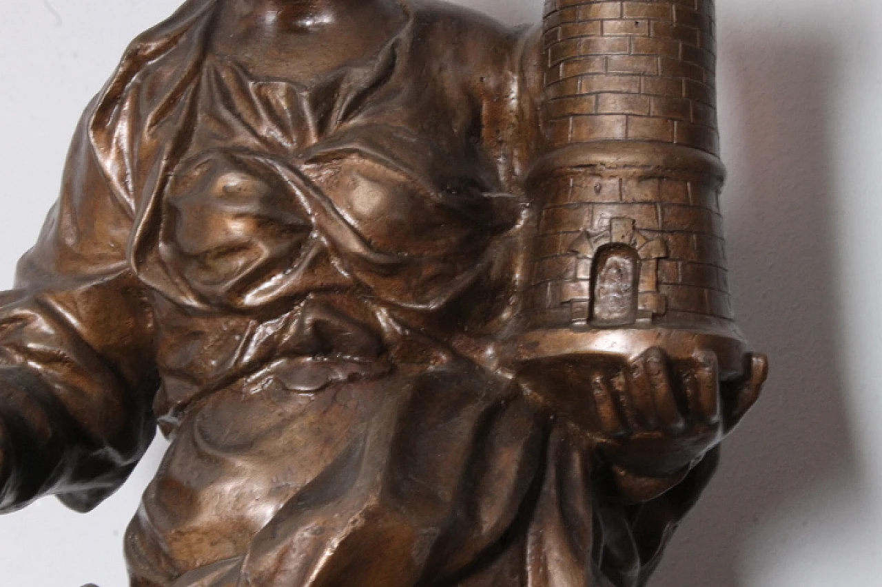 Bronze sculpture depicting Saint Barbara, 19th century 4