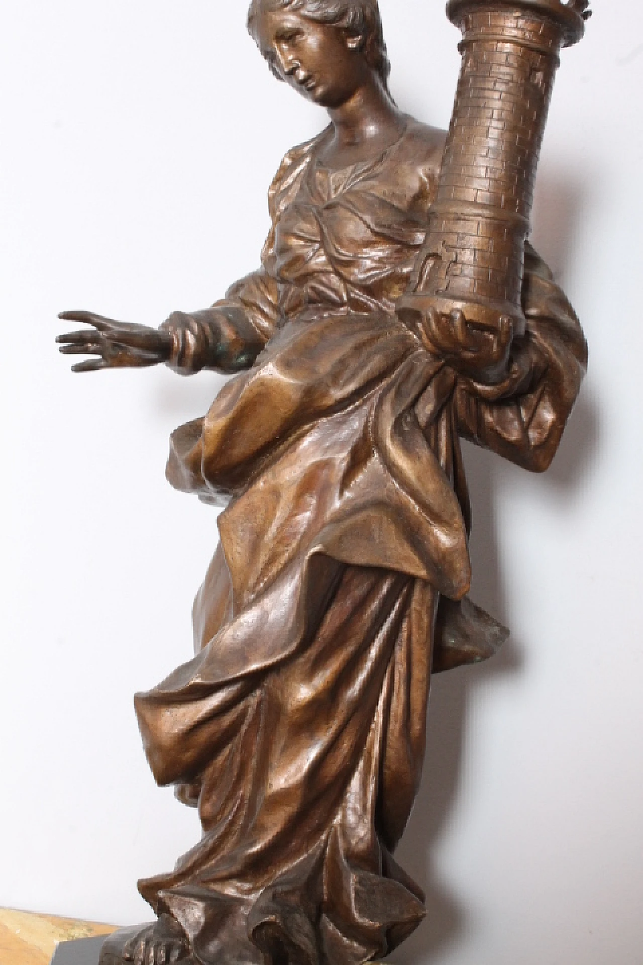 Bronze sculpture depicting Saint Barbara, 19th century 13