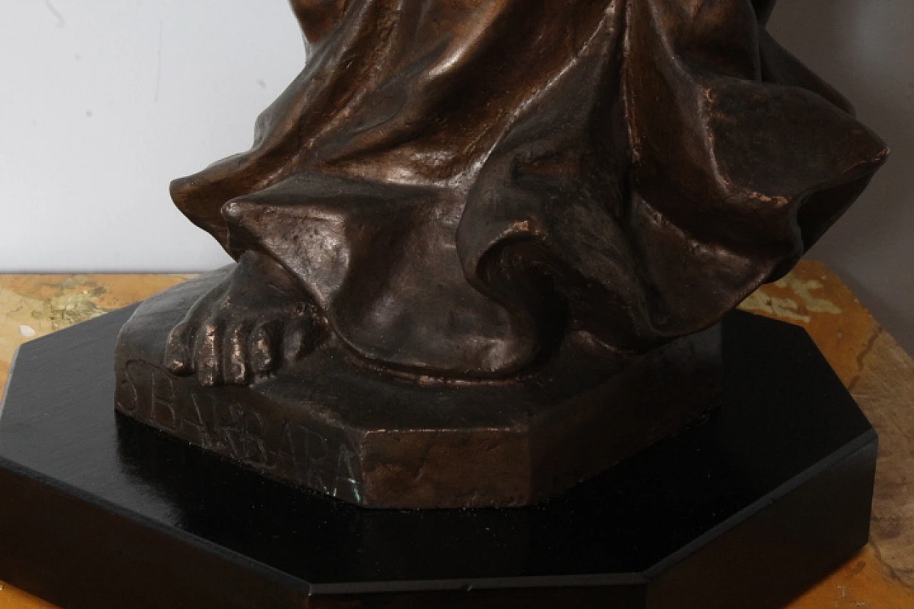 Bronze sculpture depicting Saint Barbara, 19th century 14