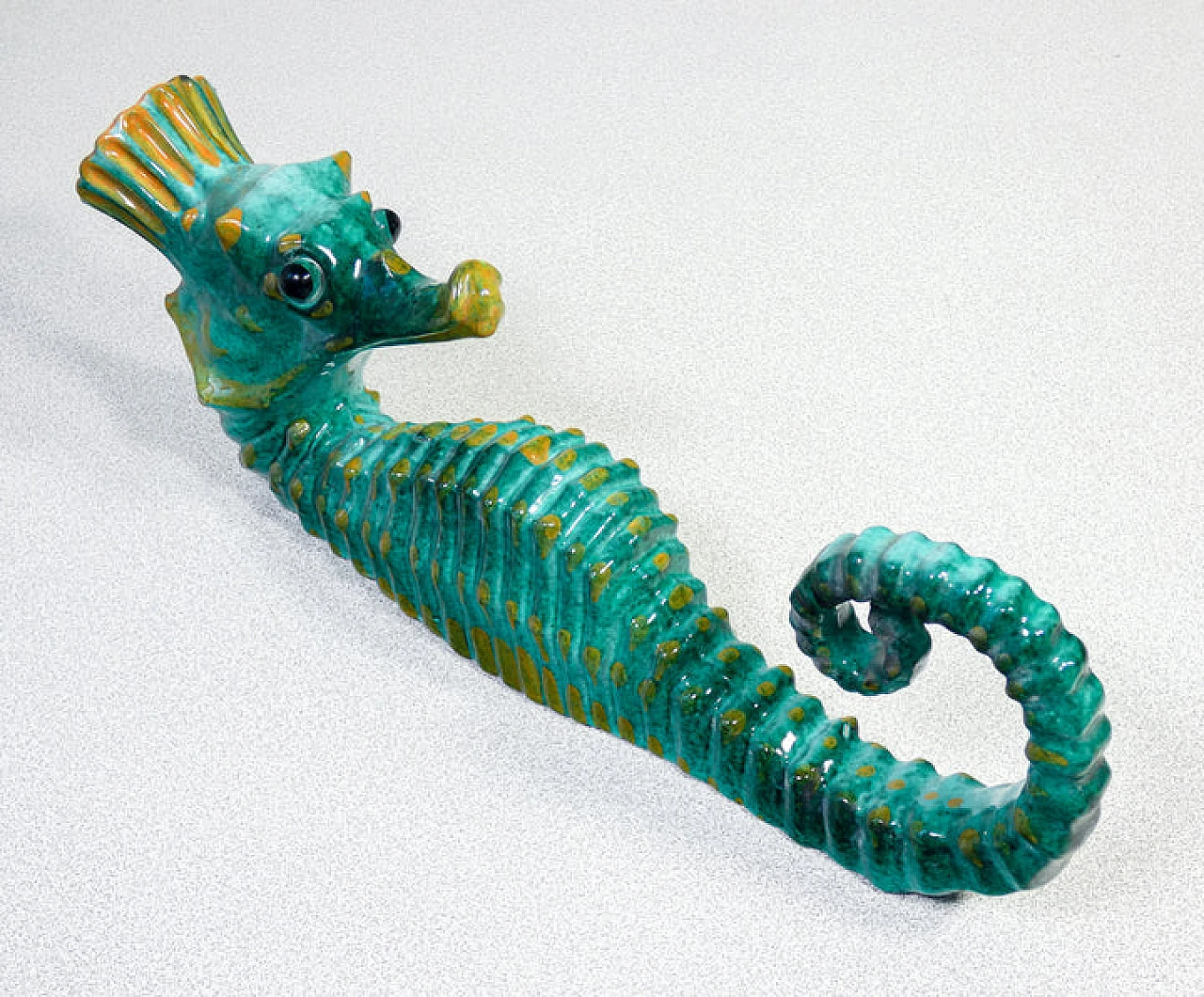 Coppia di cavallucci marini in ceramica di Acabbo Amalfi, anni '80 7