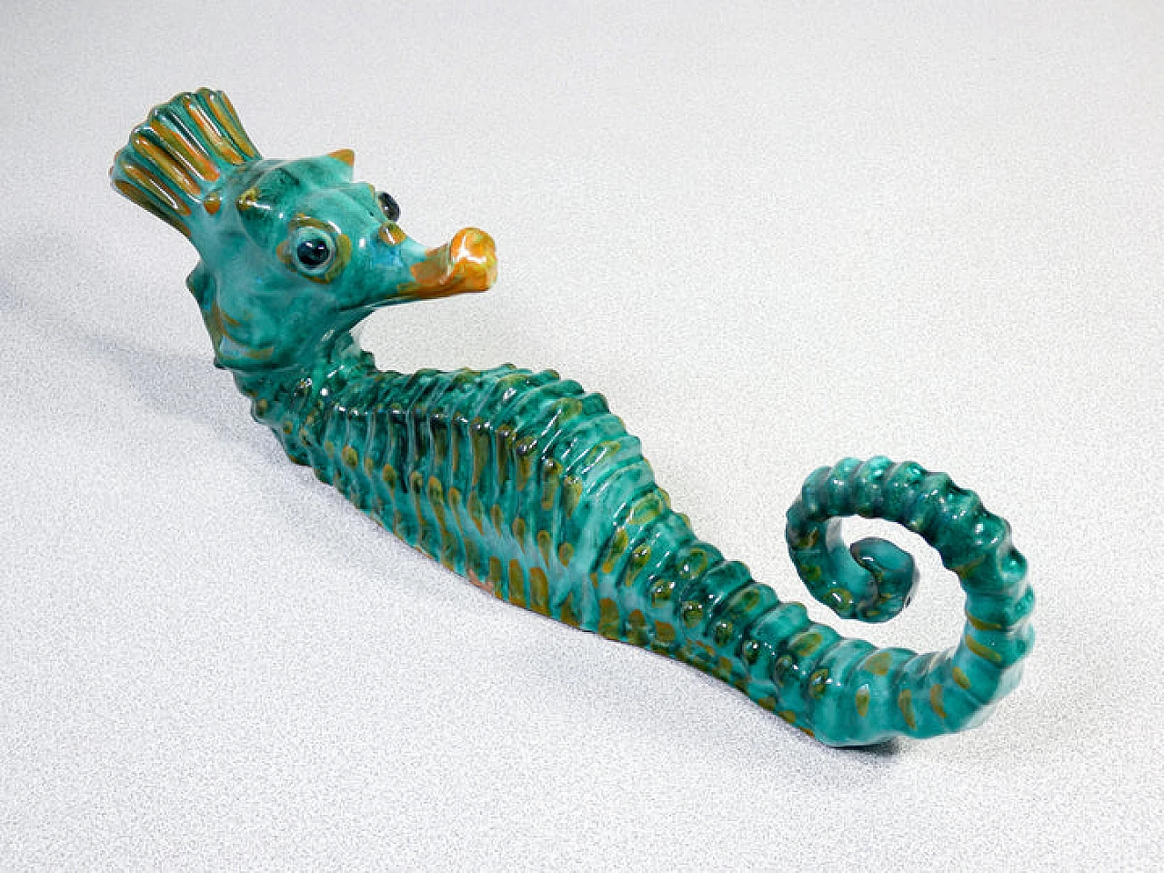 Coppia di cavallucci marini in ceramica di Acabbo Amalfi, anni '80 10