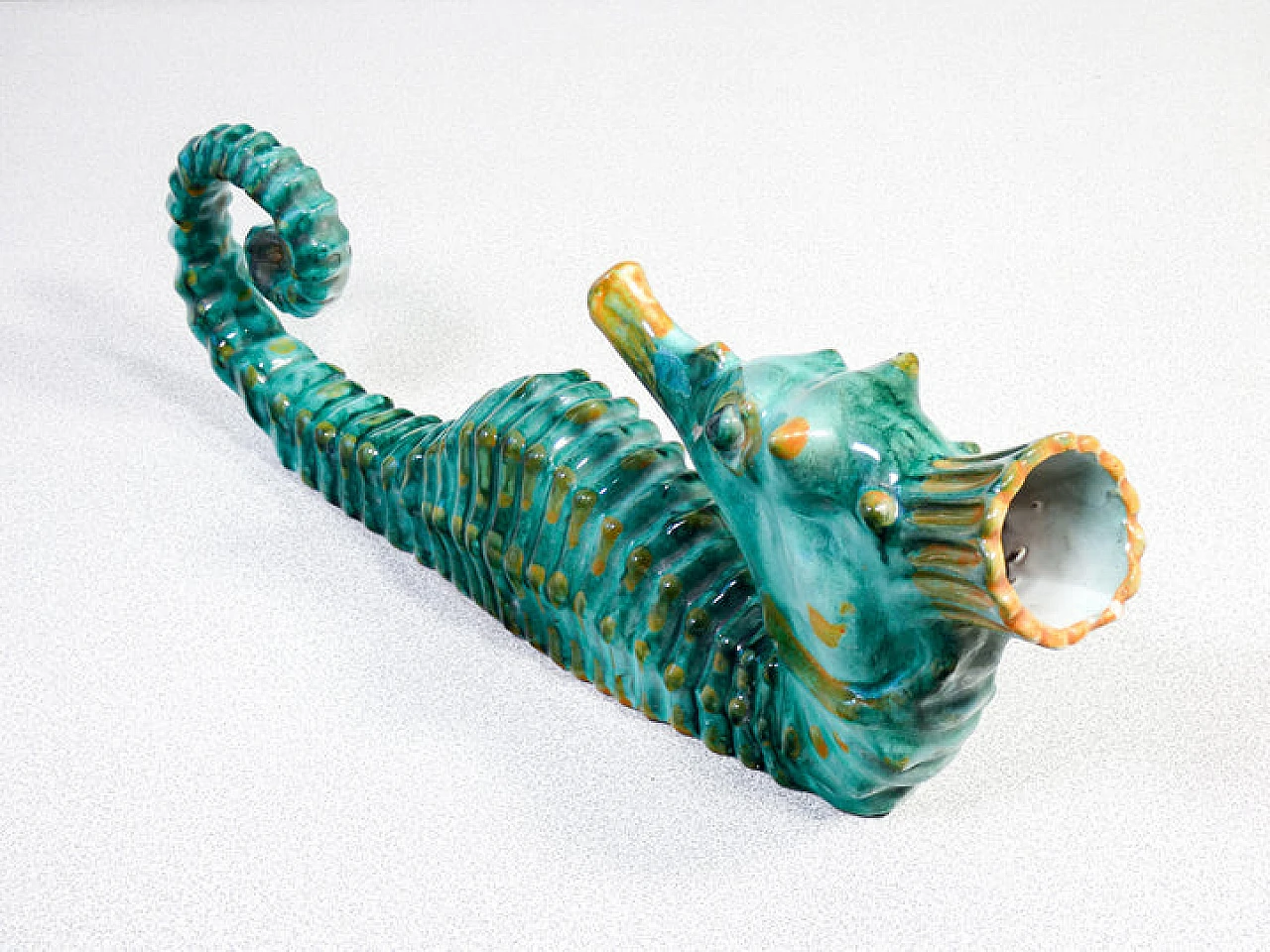 Coppia di cavallucci marini in ceramica di Acabbo Amalfi, anni '80 12