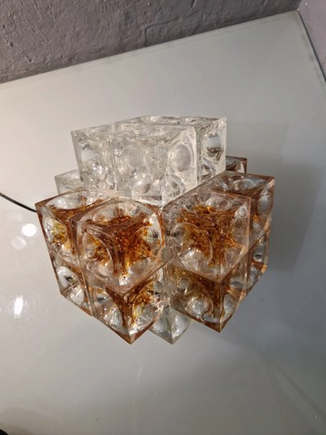 Glass table lamp by Albano Poli for Poliarte, 1960s 2