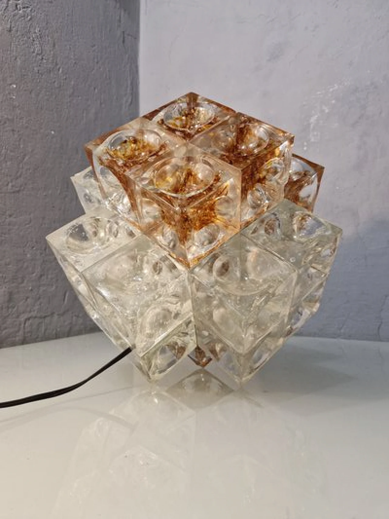 Glass table lamp by Albano Poli for Poliarte, 1960s 6