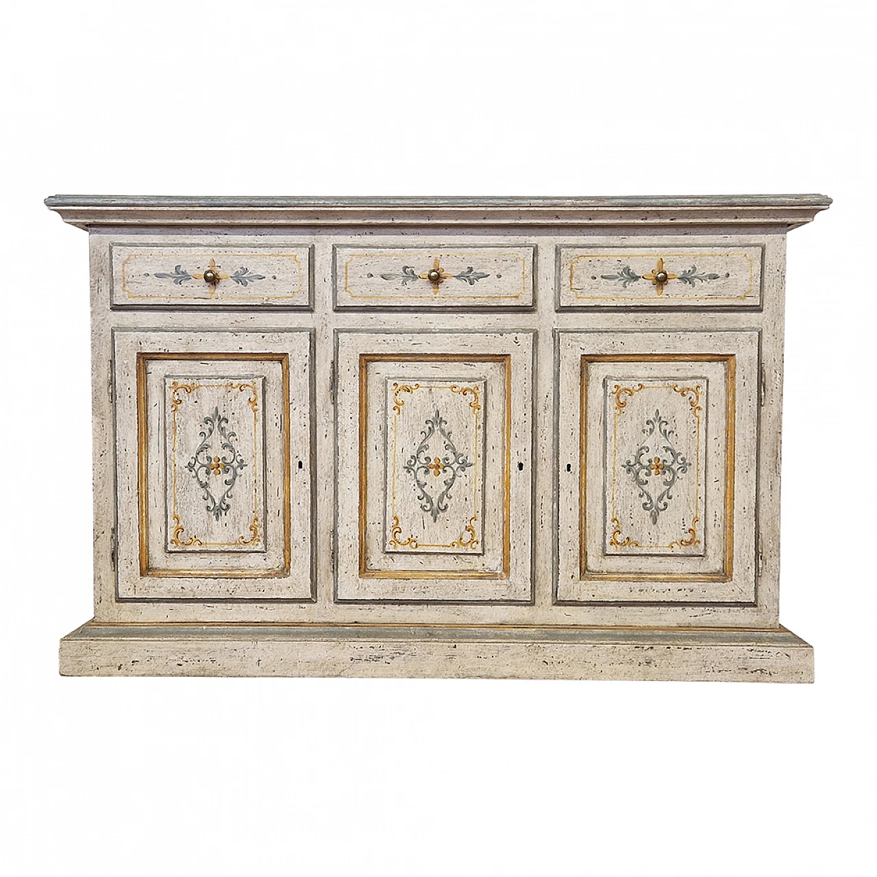 Credenza in legno laccato in stile tirolese, anni '80 1