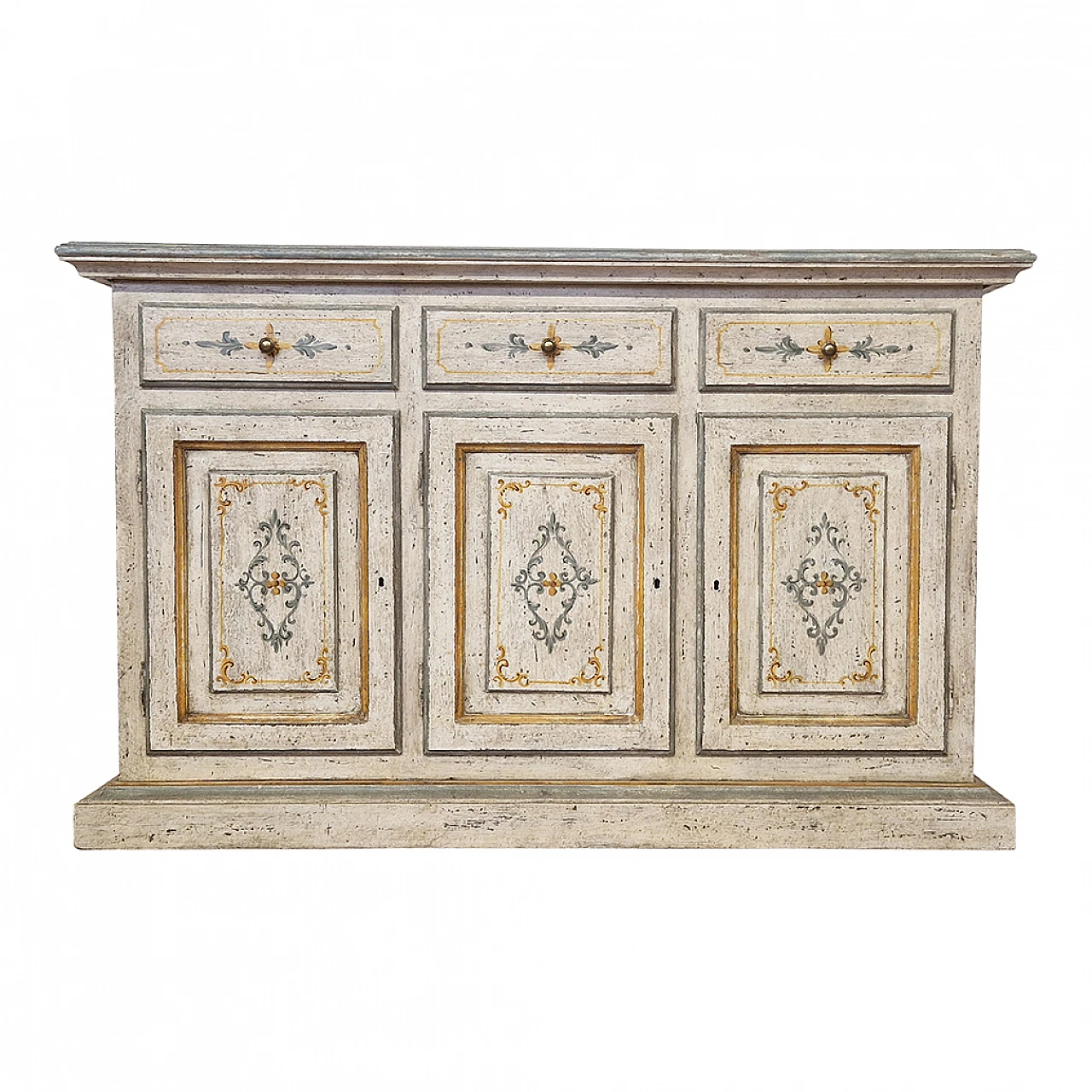 Credenza in legno laccato in stile tirolese, anni '80 2
