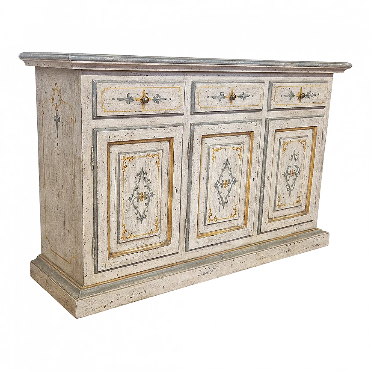 Credenza in legno laccato in stile tirolese, anni '80 3