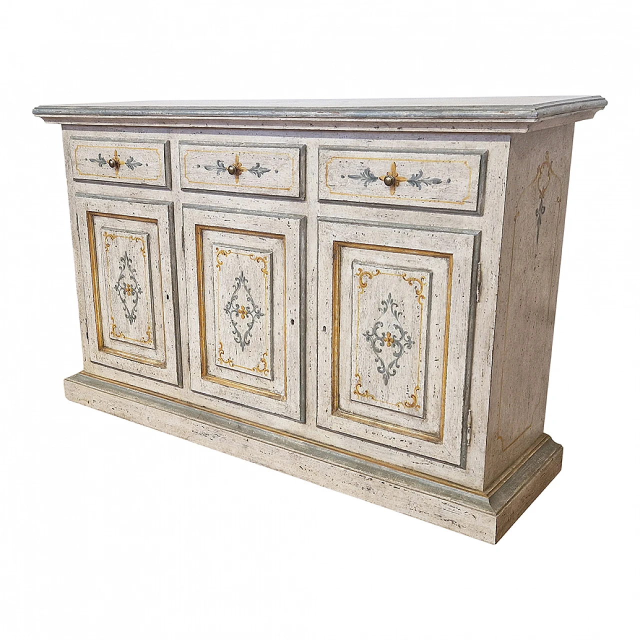 Credenza in legno laccato in stile tirolese, anni '80 4
