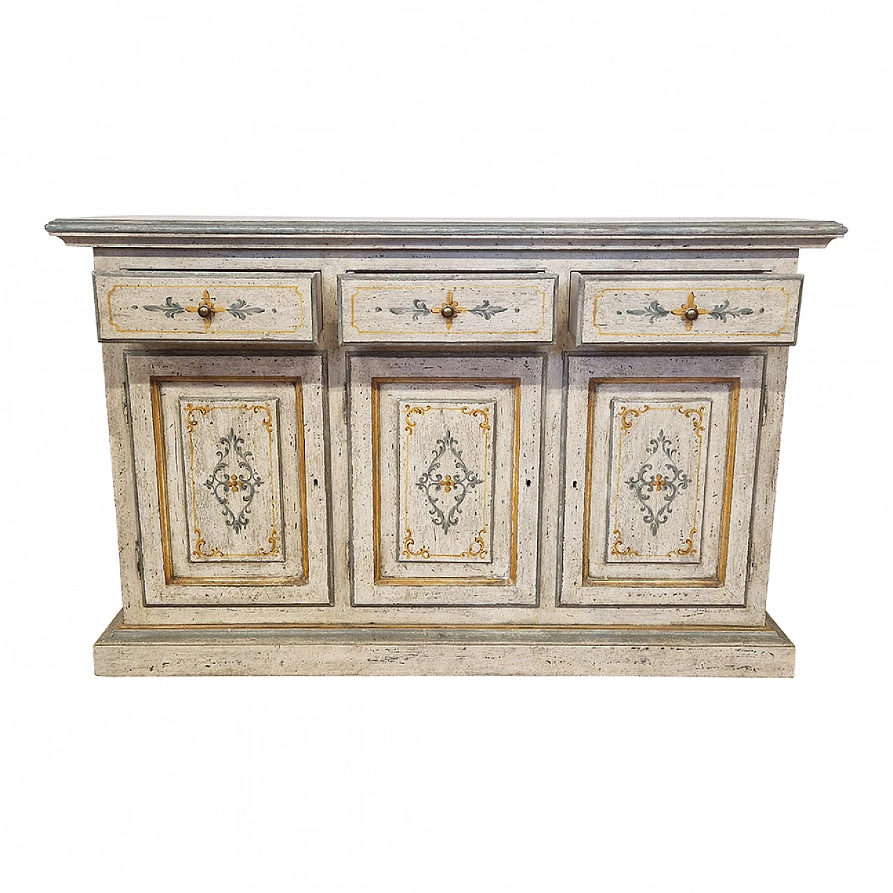 Credenza in legno laccato in stile tirolese, anni '80 5