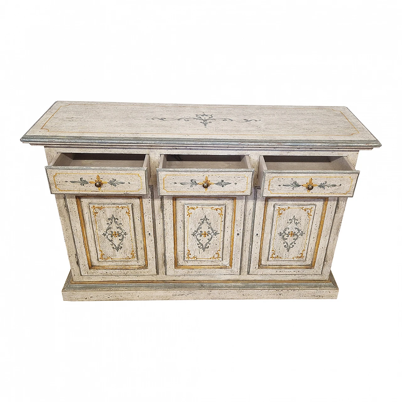 Credenza in legno laccato in stile tirolese, anni '80 6
