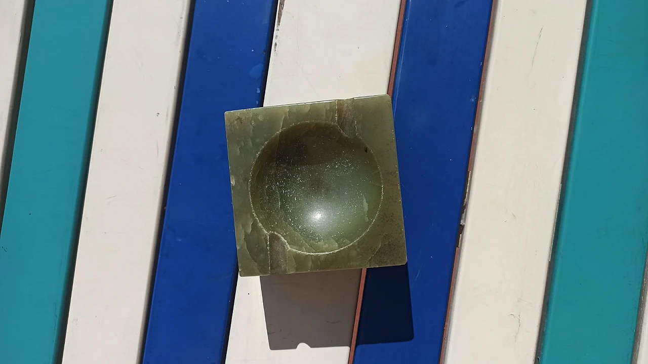 Accendino e posacenere in onice, anni '40 4