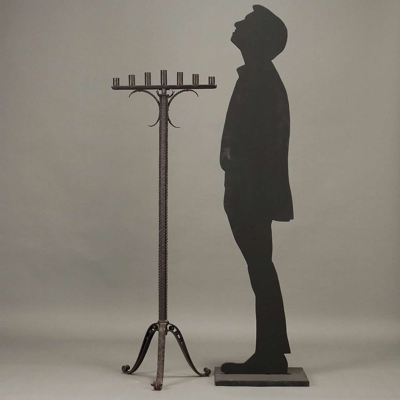 Neo-Renaissance style iron menorah 2