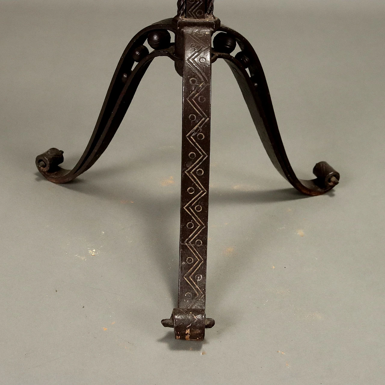 Neo-Renaissance style iron menorah 8