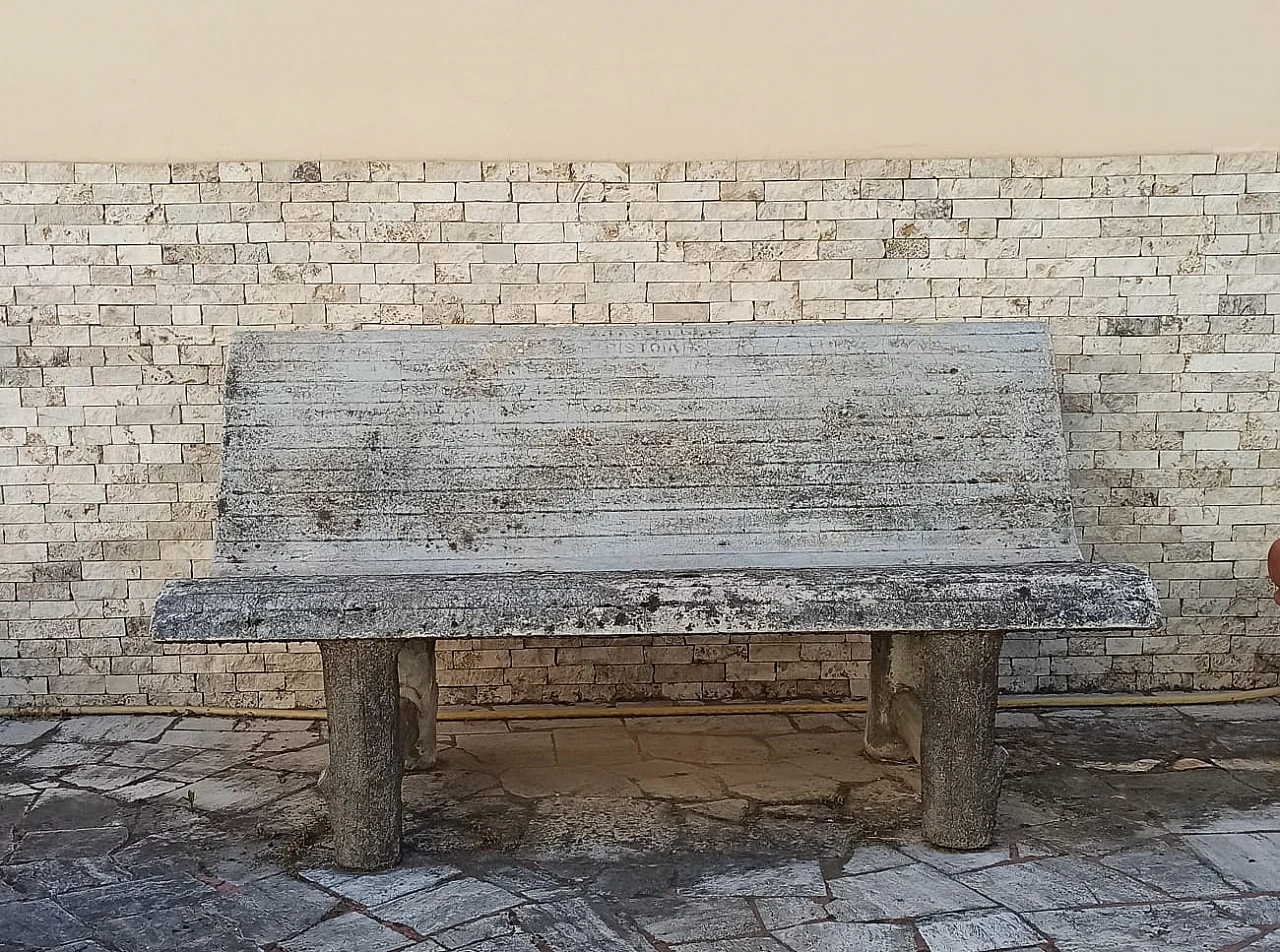 Panchina in cemento di Tasselli, anni '50 3