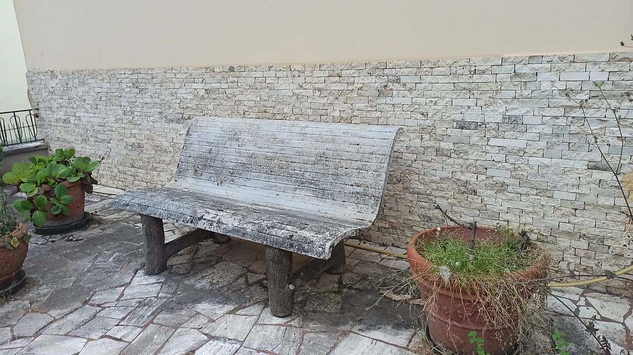 Panchina in cemento di Tasselli, anni '50 6