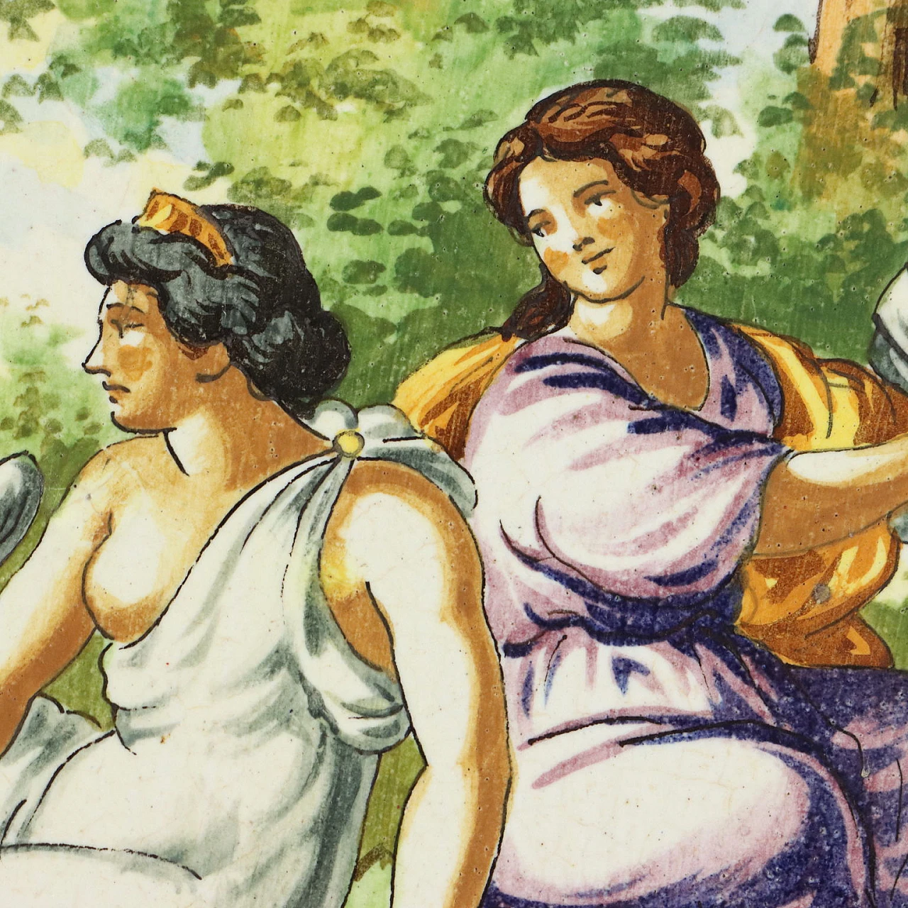 Piatto da parata stile Neorinascimentale in ceramica, inizio '900 4