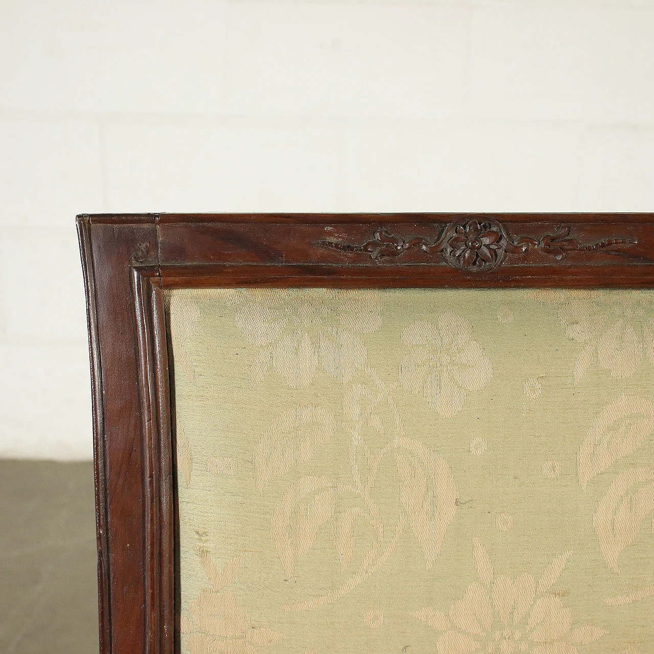 4 Neoclassical walnut and fabric chairs, late 18th century 4