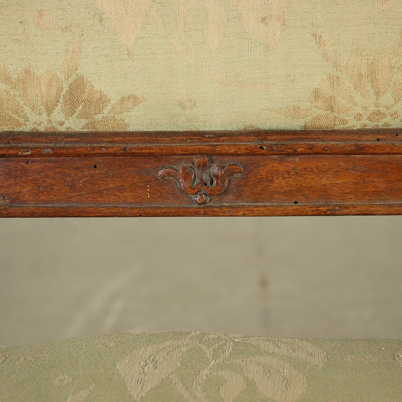 4 Neoclassical walnut and fabric chairs, late 18th century 5
