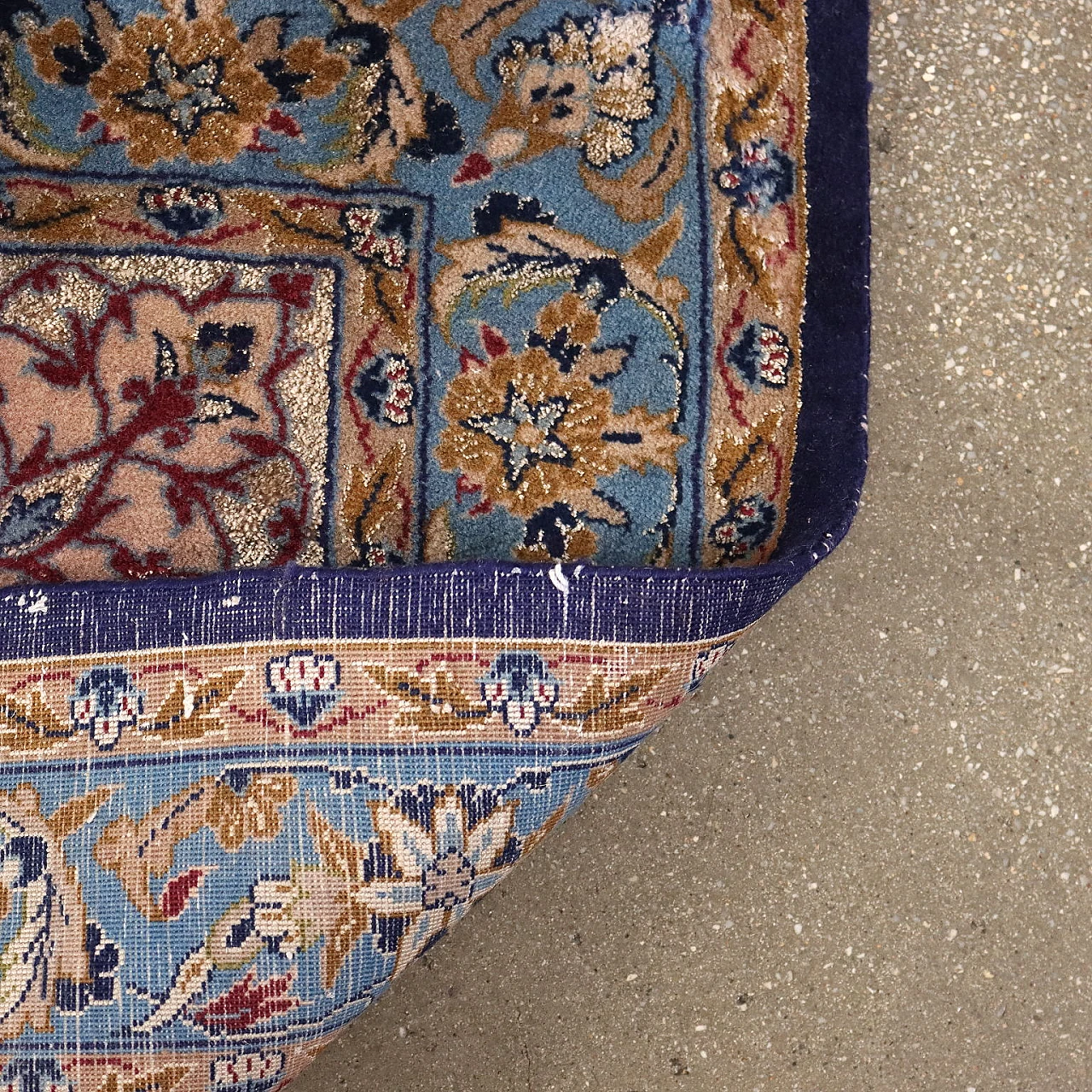 Coppia di tappeti Isfahan iraniani in lana e seta 8