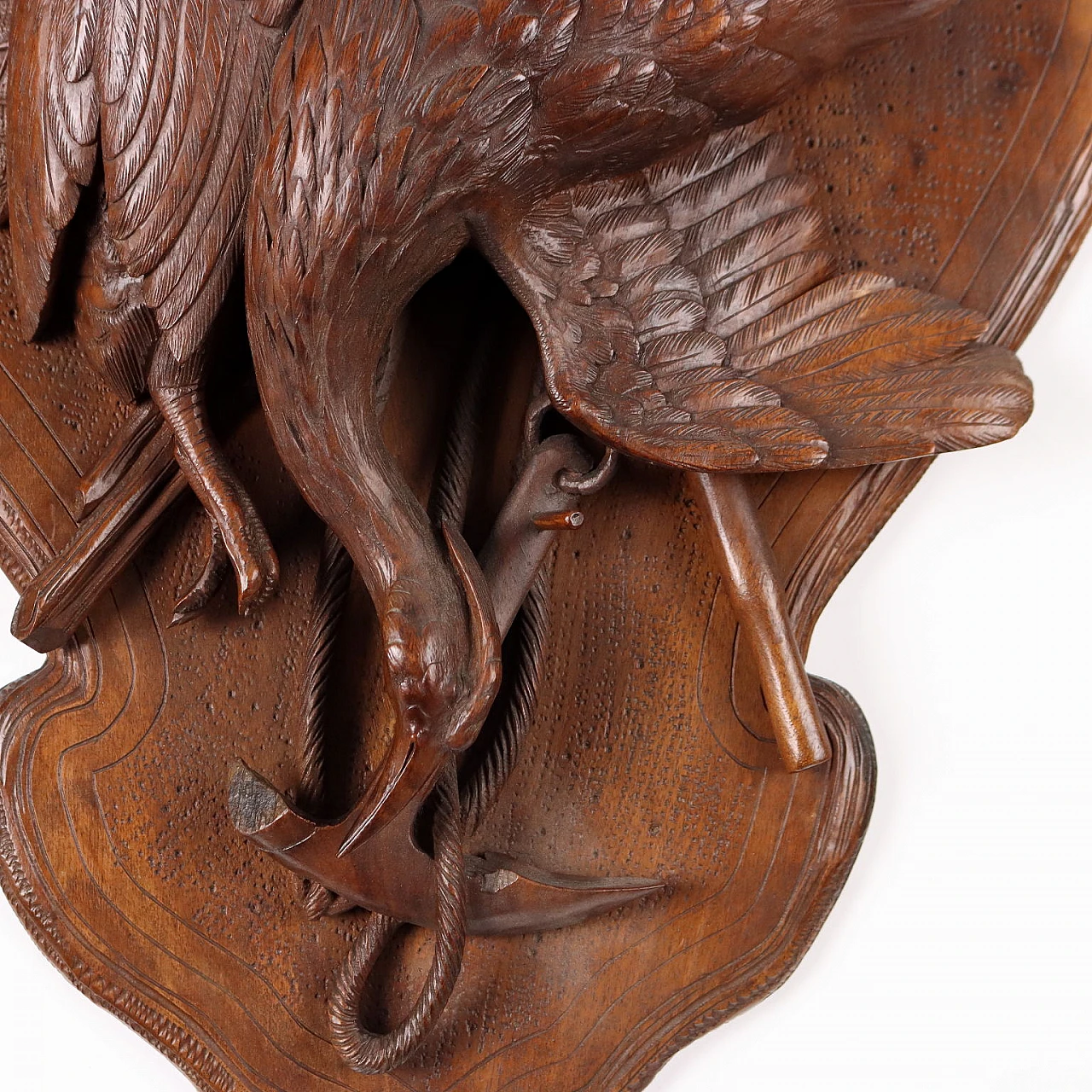 Pair of walnut plaques with game, early 20th century 7