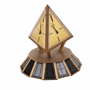 Montre Royale Genève rotating table clock, 1970s