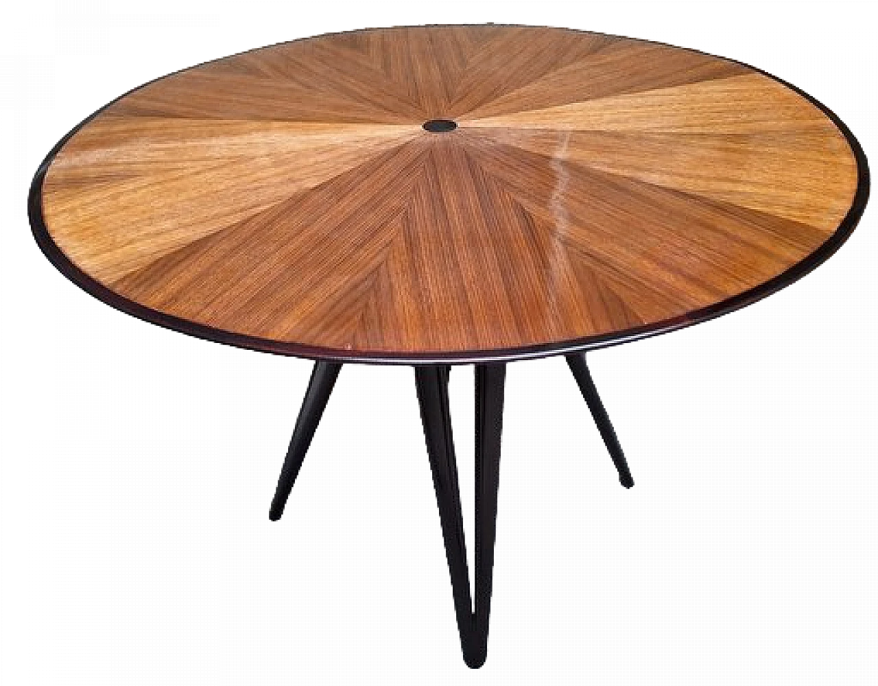 Tavolo rotondo in legno di Osvaldo Borsani per ABV, anni '50 7