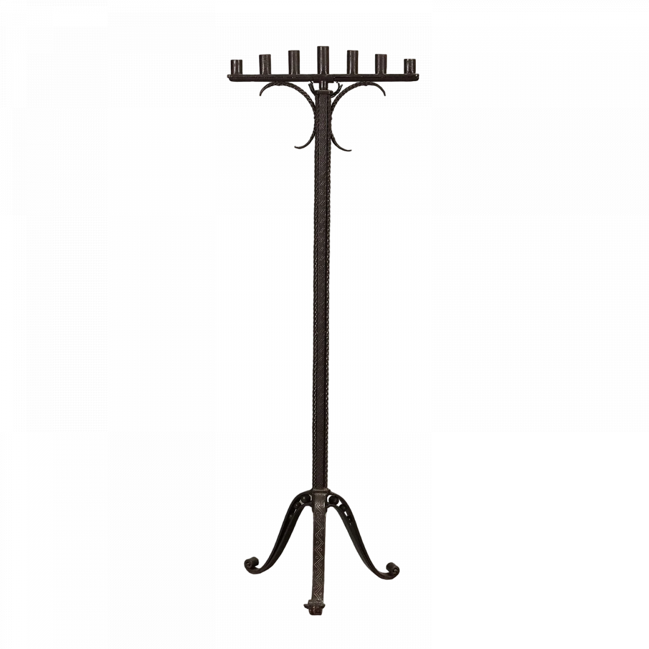 Neo-Renaissance style iron menorah 9