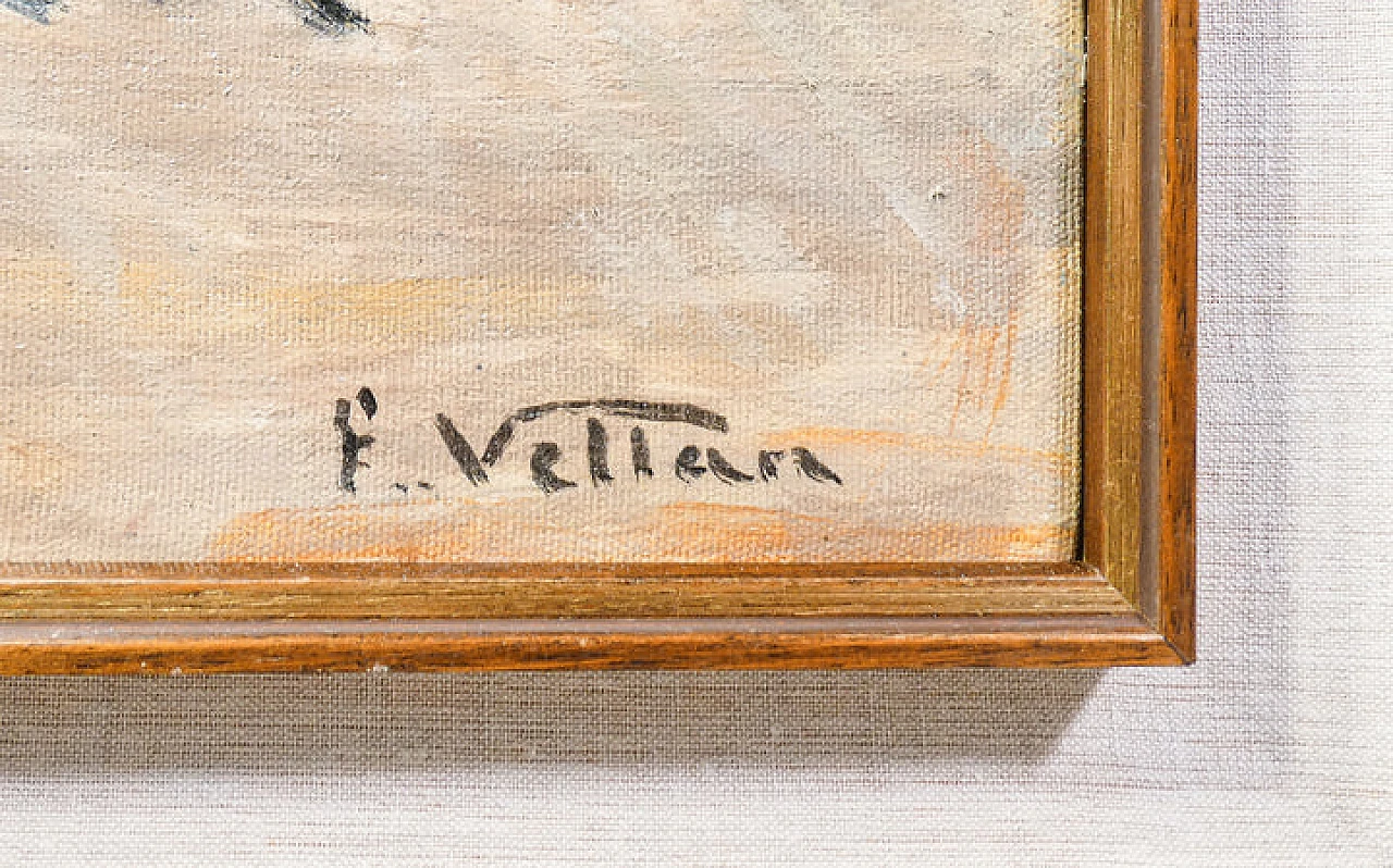 Felice Vellan, Mercato a Mazzè, dipinto a olio su tela, 1965 9