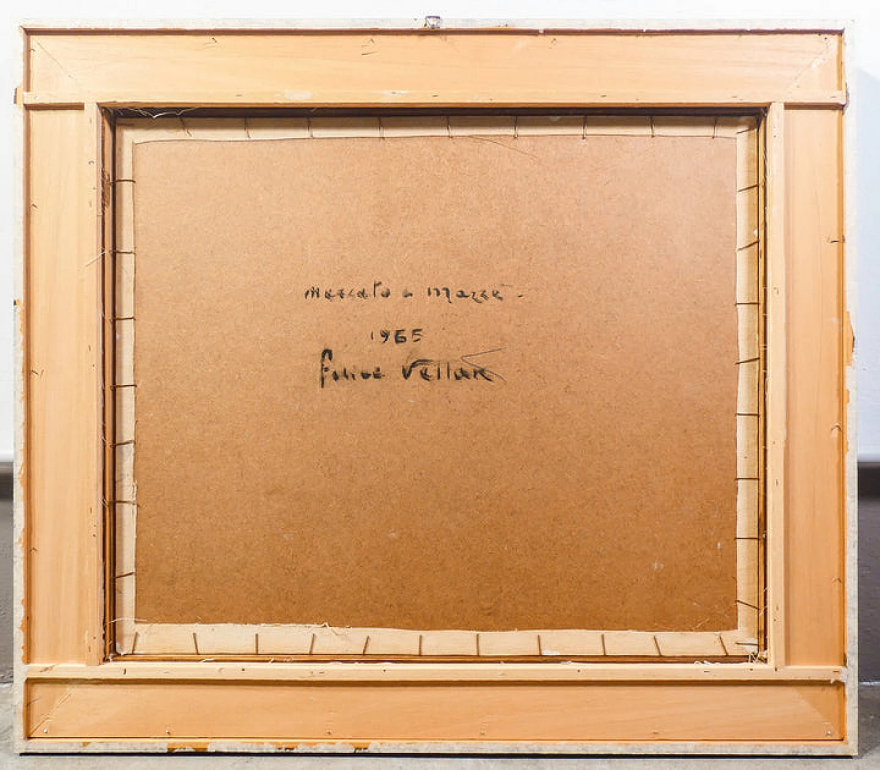 Felice Vellan, Mercato a Mazzè, dipinto a olio su tela, 1965 10