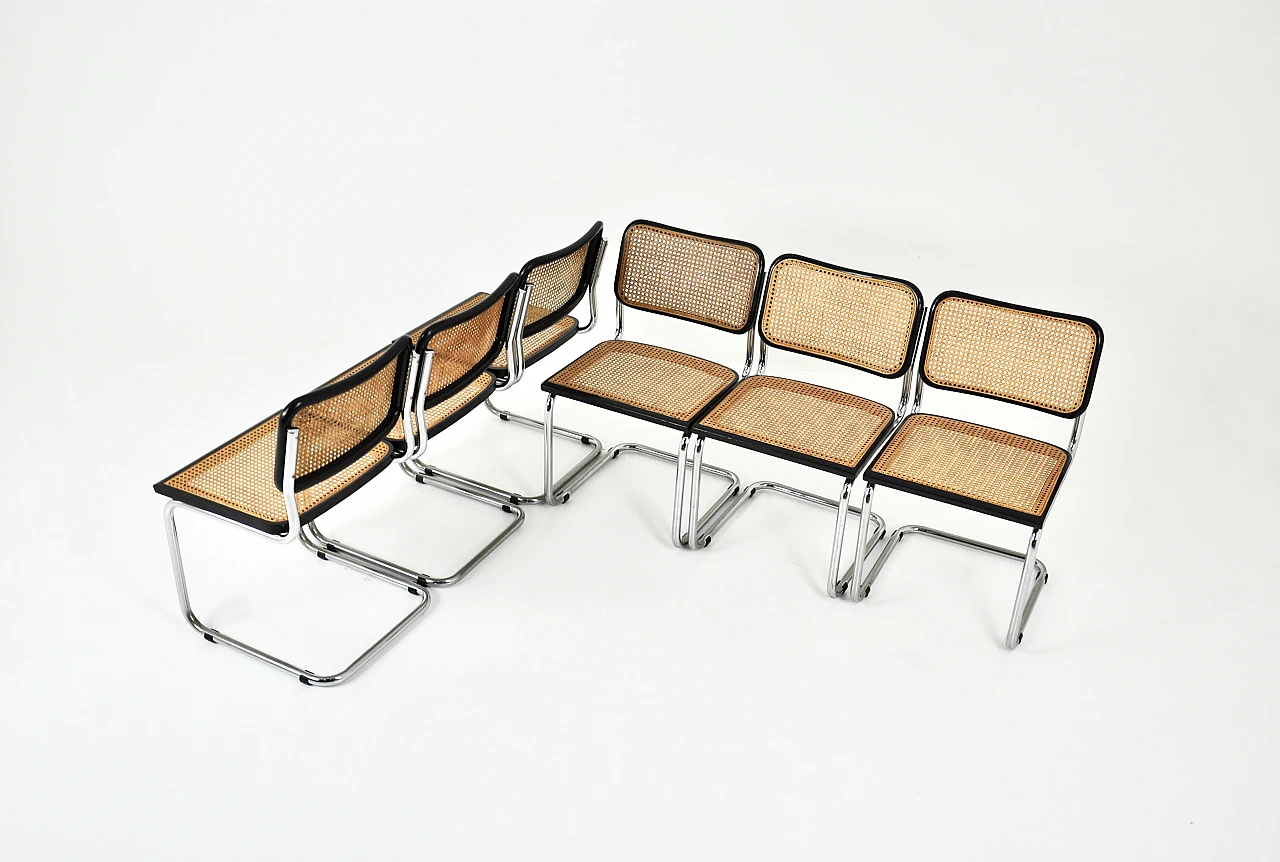 6 Sedie stile B32 di Marcel Breuer, anni '80 1