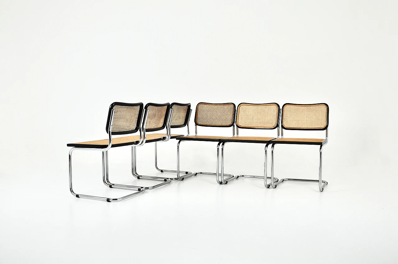 6 Sedie stile B32 di Marcel Breuer, anni '80 2
