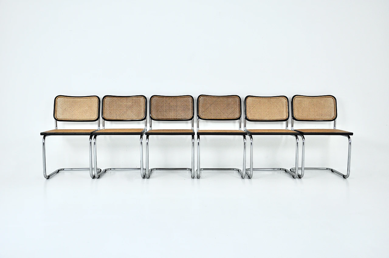 6 Sedie stile B32 di Marcel Breuer, anni '80 3